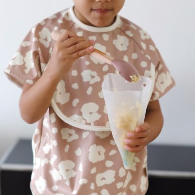 Bavoir à manches évolutif et 2 en 1 - savannah bloom