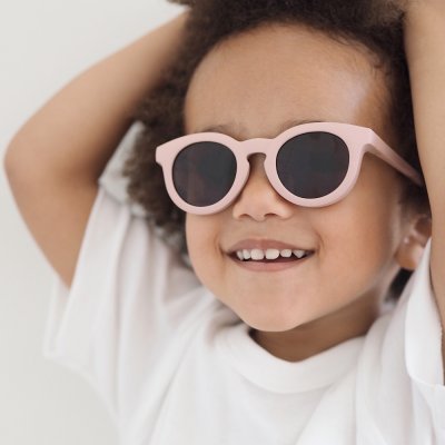 Lunettes de soleil 2-4 ans rétro dusty rose