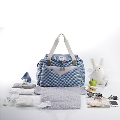 Sac à langer sydney 2 play print blue
