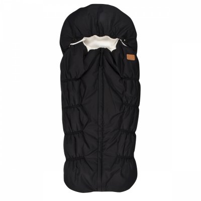 BEABA Chancelière poussette imperméable 6-24 mois noire polaire intérieure blanche