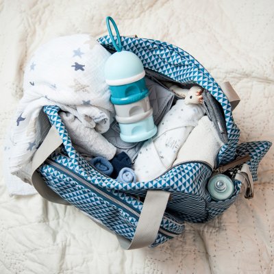 Sac à langer genève play print bleu