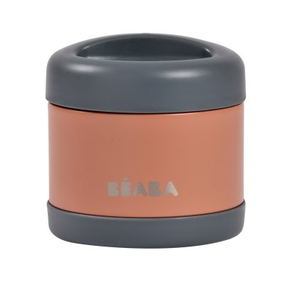 BEABA Portion inox isotherme 500 ml minéral grey / terracotta