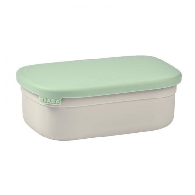 BEABA Boîte à dejeuner inox gris sage green Allobébé Les summer Days de Beaba