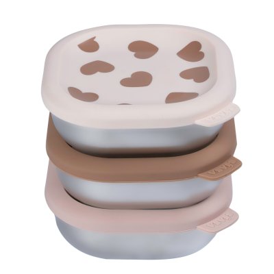 Lot de 3 boîtes repas bébé en inox 250 ml biglove