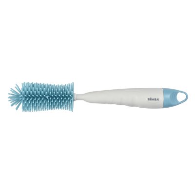 BEABA Goupillon silicone bleu et blanc
