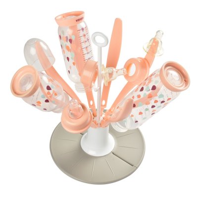 Égoutte biberons pliable flower rose