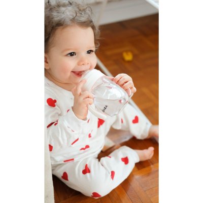 Biberon d’apprentissage bébé 2 en 1 210 ml vieux rose