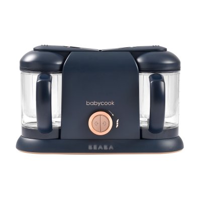 Pack robot cuiseur bébé babycook duo night blue + 4 portions verre 250 ml