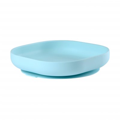 Assiette silicone à ventouse light blue
