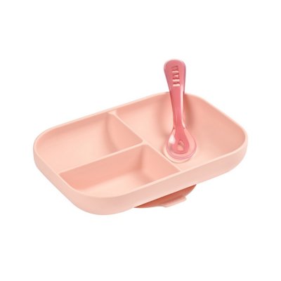 Coffret repas silicone compartimenté pink