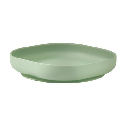 Assiette silicone ventouse sage green
