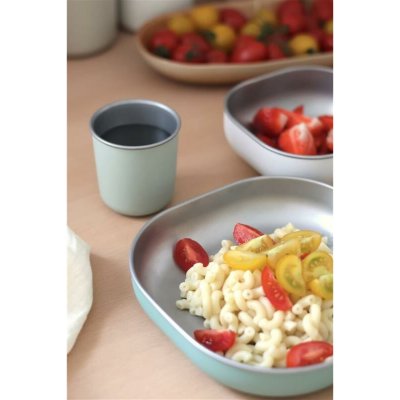 Coffret repas bébé inox vert sauge