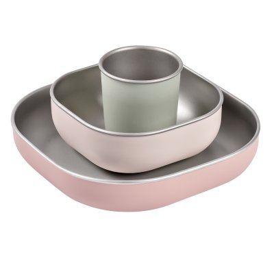 Coffret repas bébé inox barbe à papa