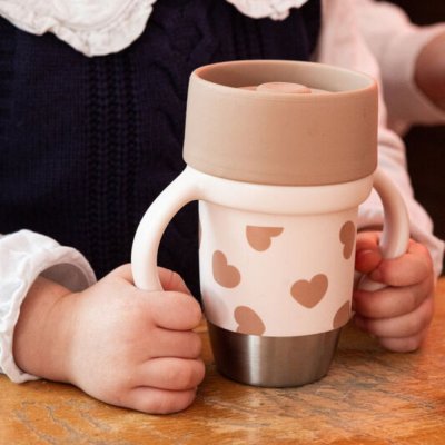 Tasse d’apprentissage 360° en inox click and drink 240 ml biglove