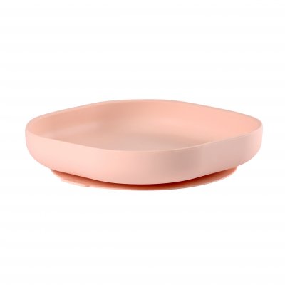 Assiette silicone à ventouse light pink
