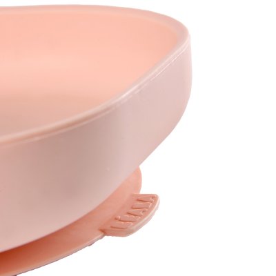Assiette silicone à ventouse light pink
