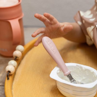 Set de 3 couverts bébé en inox barbe à papa