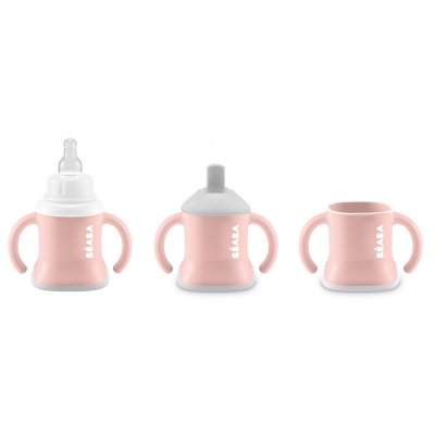 BEABA Tasse evoluclip 3 en 1 old pink Allobébé Les summer Days de Beaba