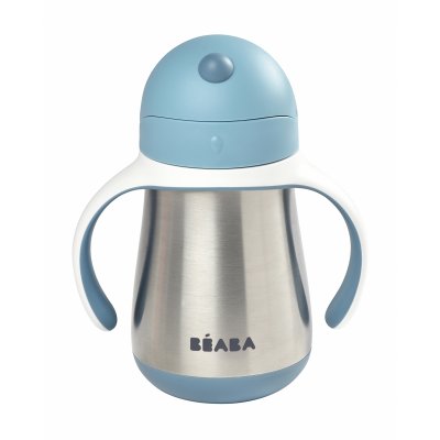 BEABA Tasse paille inox 250 ml - windy blue