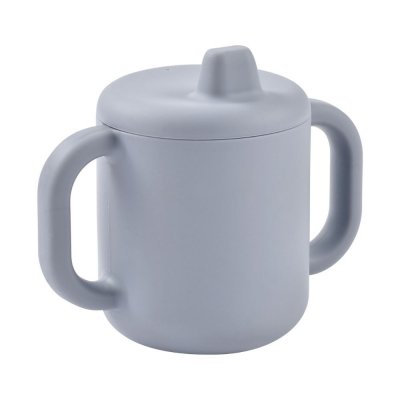 Tasse d’apprentissage bébé en silicone avec anses galet