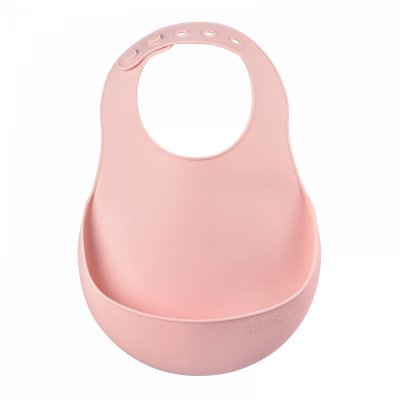 BEABA Bavoir silicone old pink