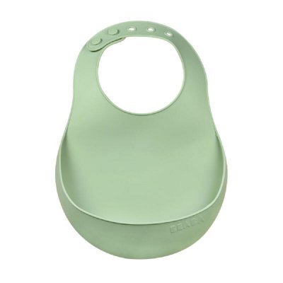 BEABA Bavoir en silicone sage green