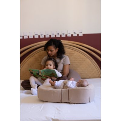 Cocon ergonomique bébé cocoonababy 10° fleur de coton avoine