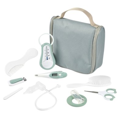 Trousse de toilette nomade 10 accessoires vert sauge