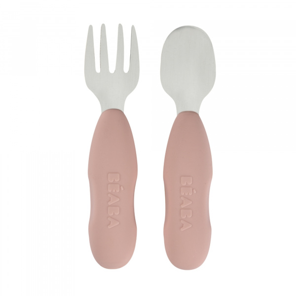 Lot de 2 pré-couverts inox - barbe à papa Beaba