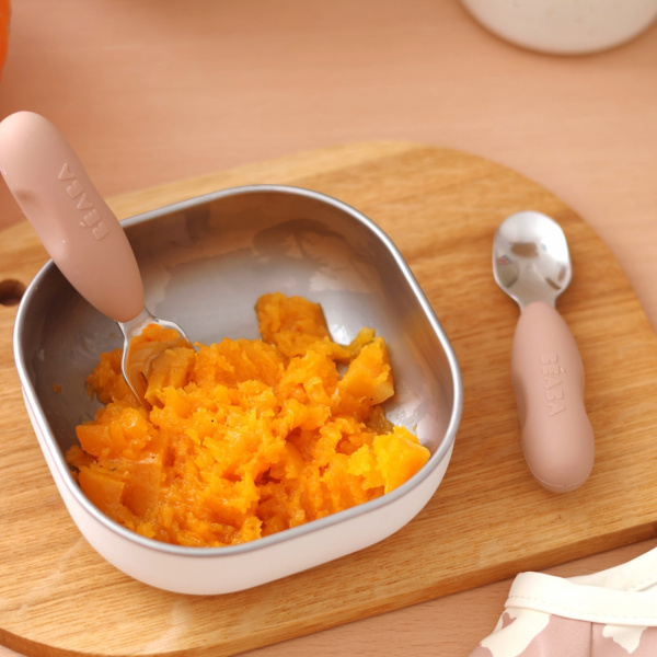 Lot de 2 pré-couverts inox - barbe à papa Beaba