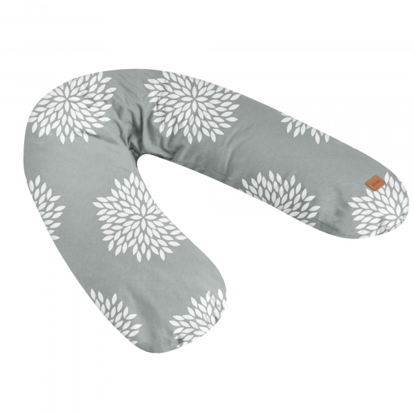 Coussin d’allaitement big flopsy flower gris Beaba