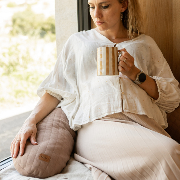 Coussin d’allaitement big flopsy fleur de coton terracotta Beaba