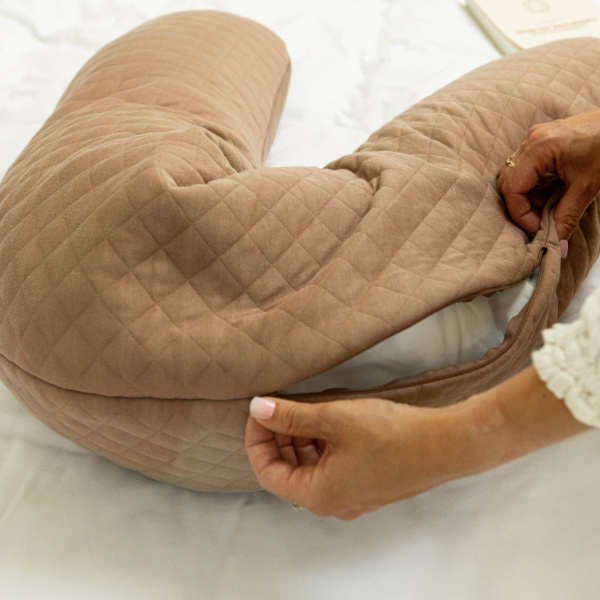 Coussin d’allaitement big flopsy fleur de coton terracotta Beaba