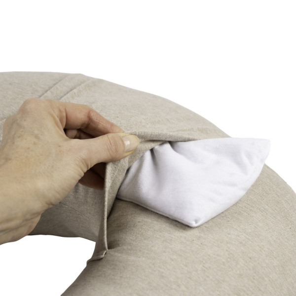 Mini coussin bouillotte chaud froid little warmy jersey argile chiné Beaba