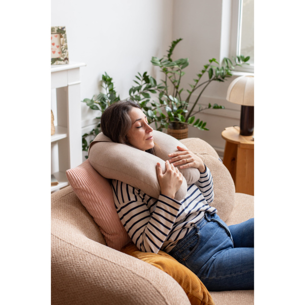Mini coussin bouillotte chaud froid little warmy jersey argile chiné Beaba
