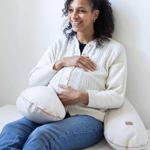 Coussin de grossesse et d’allaitement big flopsy french terry terre d'argile Beaba