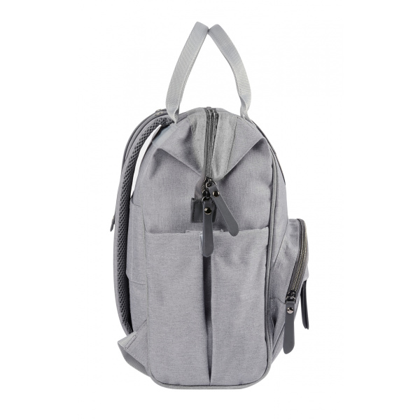 Sac à dos à langer wellington gris chiné Beaba