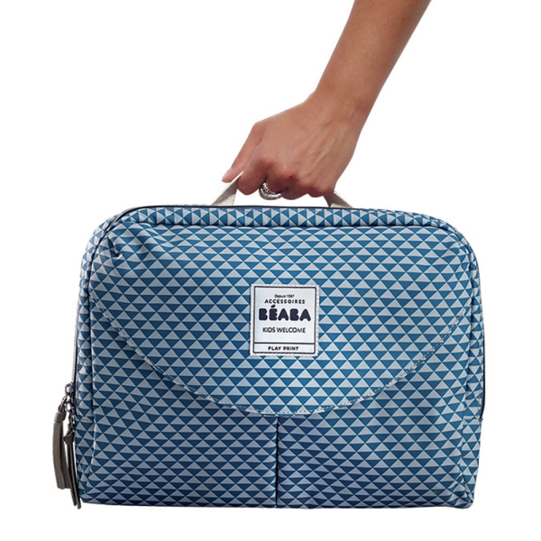 Sac à langer genève play print bleu Beaba