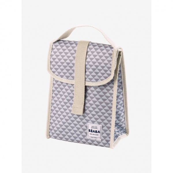 Sac à langer genève play print gris et corail Beaba