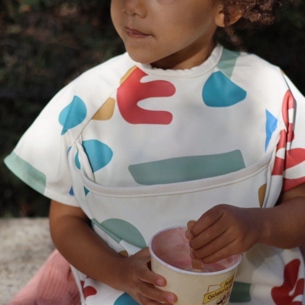 Robot babycook neo grey/white + bavoir à manches évolutif et 2 en 1 - playful + coffret repas verre jungle Beaba