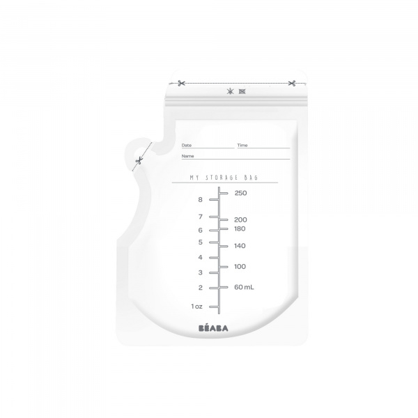 Lot de 50 sachets de conservation pour lait maternel 250ml Beaba