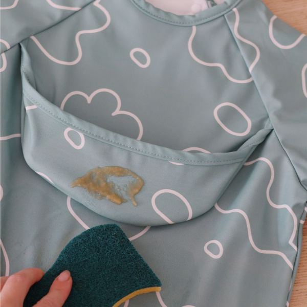 Bavoir à manches évolutif et 2 en 1 - sage green Beaba