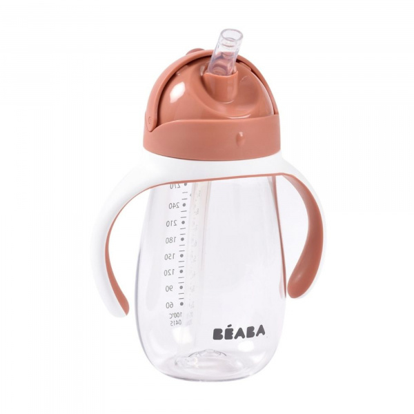 Tasse à paille bébé 300 ml terracotta Beaba