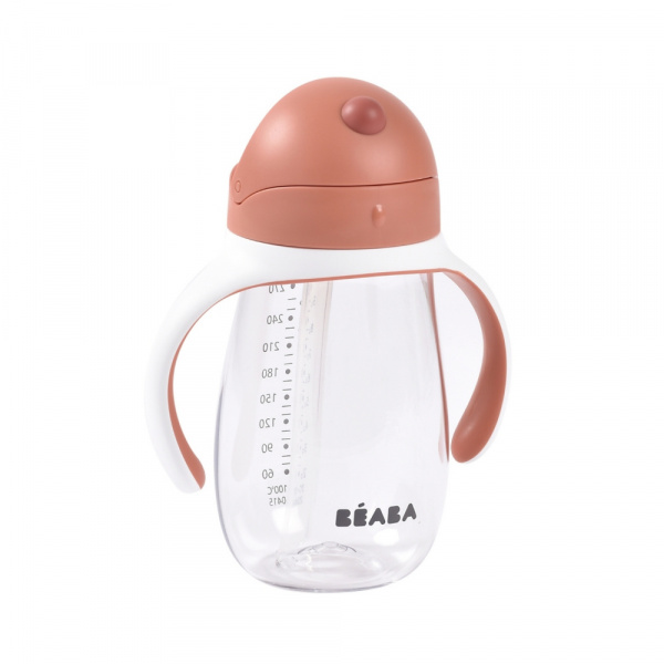 Tasse à paille bébé 300 ml terracotta Beaba