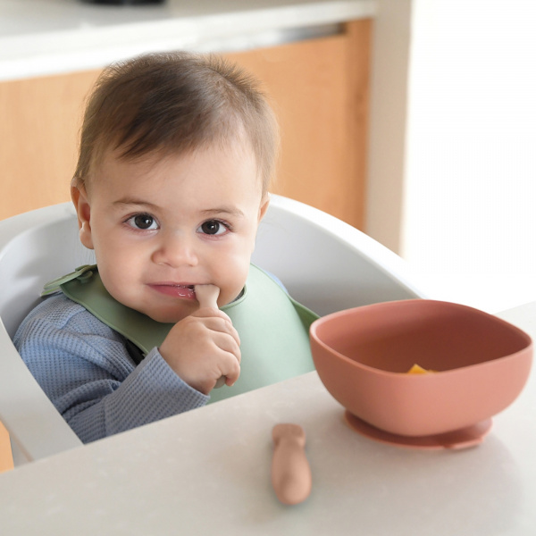 Lot de 2 pré-cuillères en silicone - pralin/argile Beaba