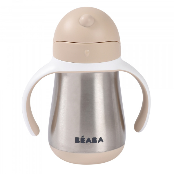 Tasse à paille bébé inox 250 ml terracotta Beaba