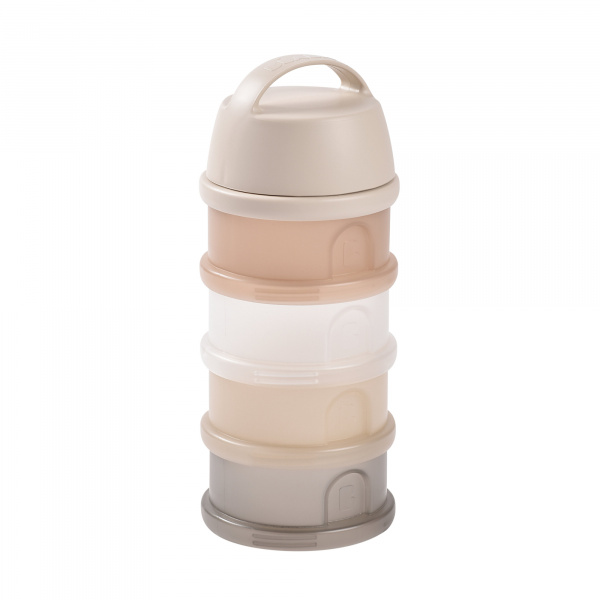 Boîte doseuse de lait empilable 4 compartiments argile Beaba