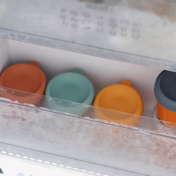 Coffret 4 portions verre 250ml sunrise coloris mix Beaba