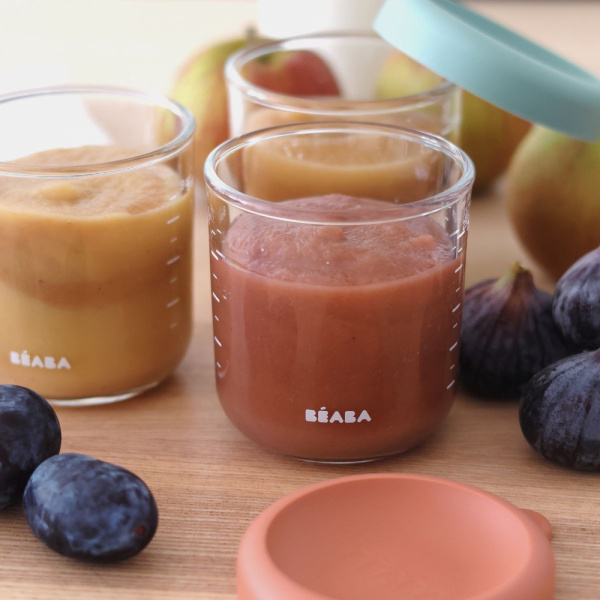 Pot de conservation portion verre 250 ml minéral Beaba