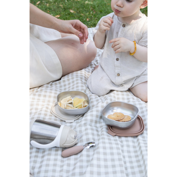 Lot de 3 boîtes repas bébé en inox 250 ml natural Beaba